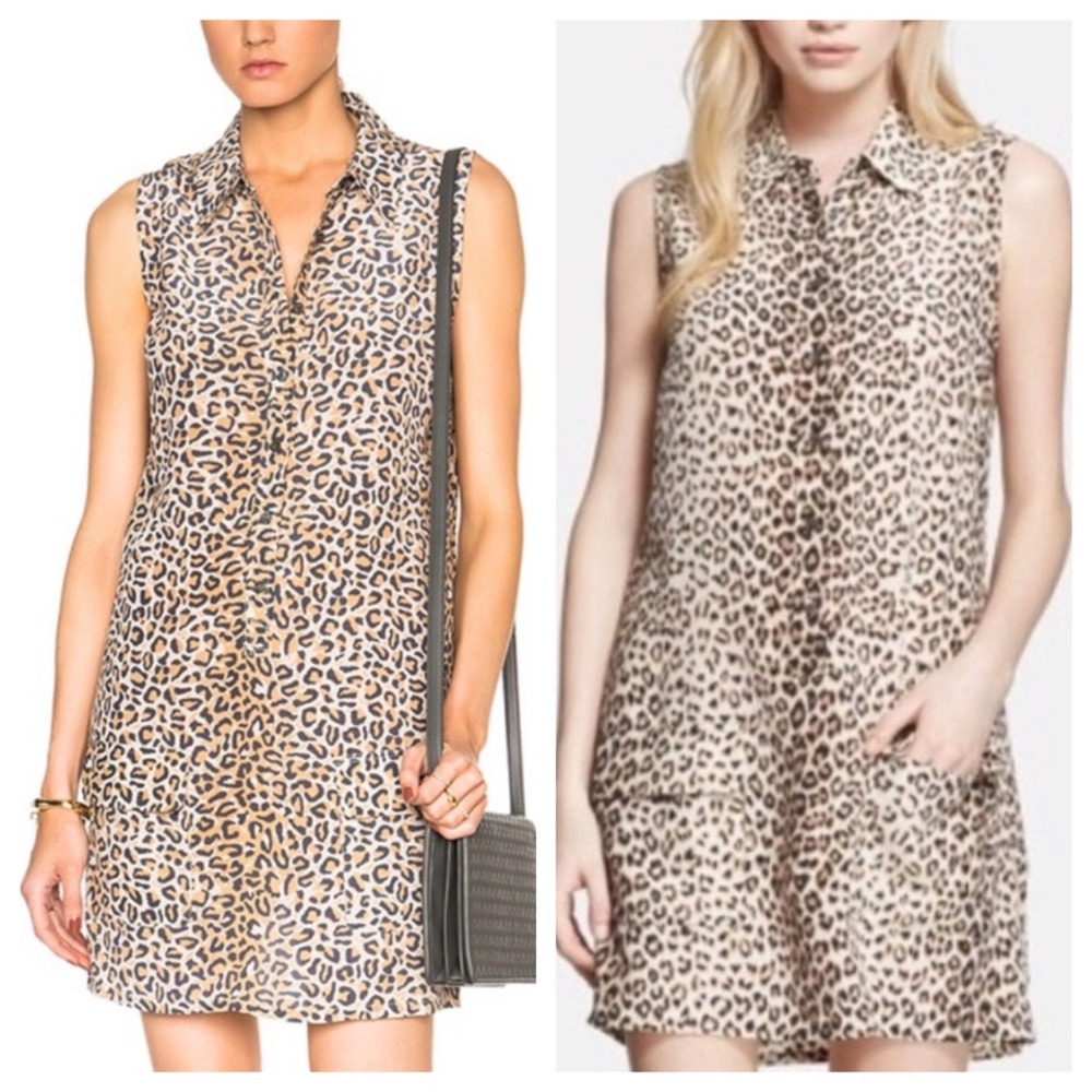 Equipment Lucinda Leopard Cheetah Dress Medium